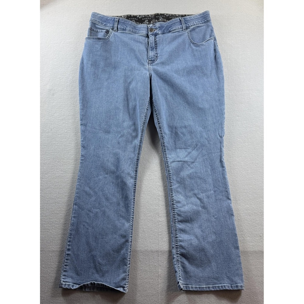 Riders By Lee Bootcut Jeans Womens 20W Blue Light Wash Relaxed Denim Plus 41x30